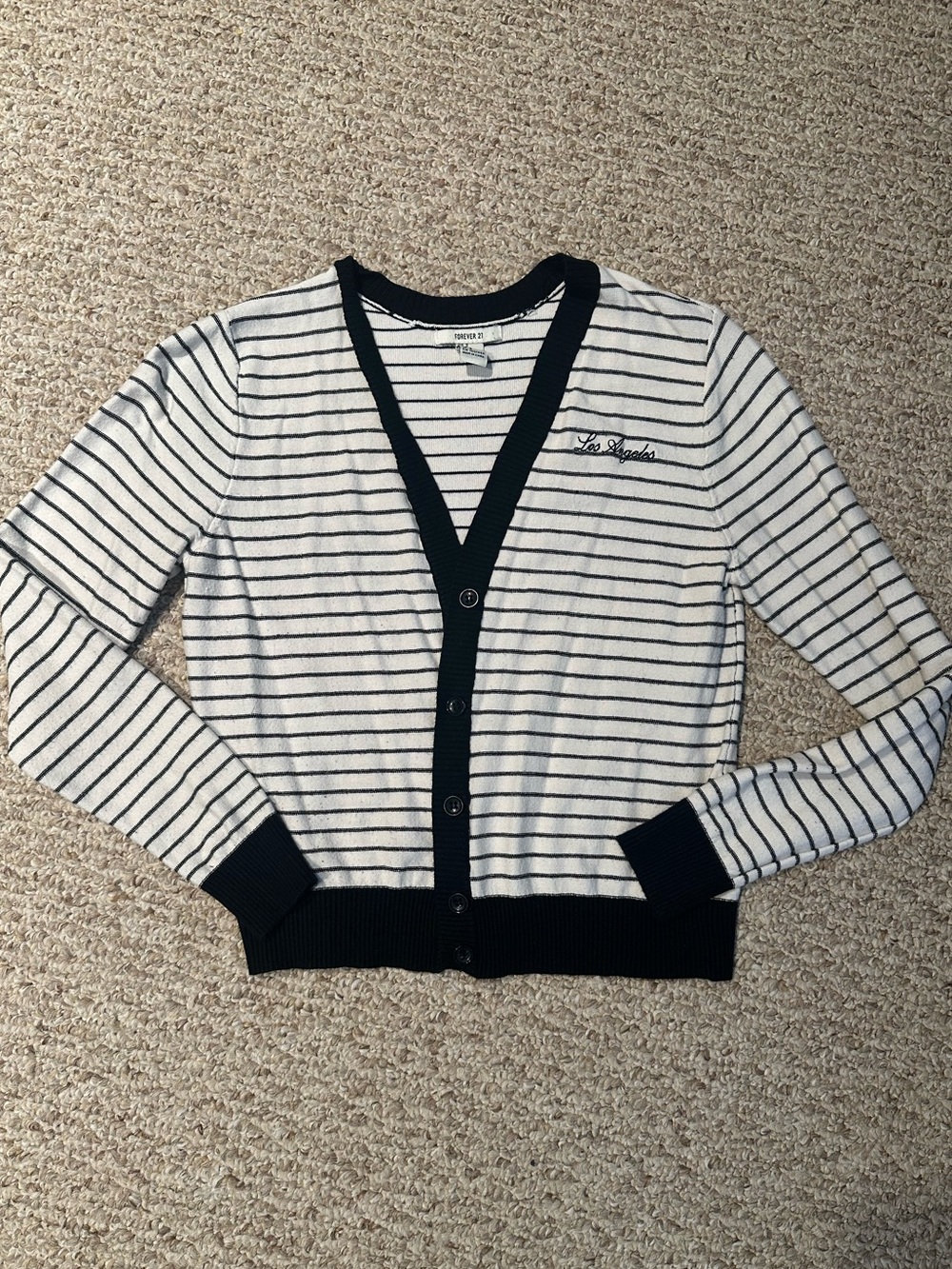 Women’s Striped Los Angeles Cardigan Sweater